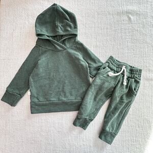 Childhoods Green Hoodie and Joggers VGUC 12-18mo